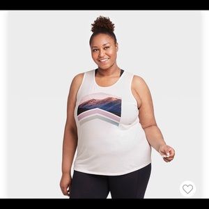 *Brand New* All In Motion-Active Tank Top Cream 3X